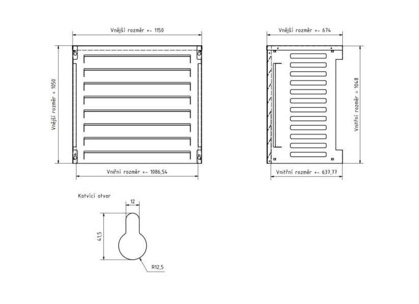 Designový kryt pro klimatizaci a tepelné čerpadlo vel. L