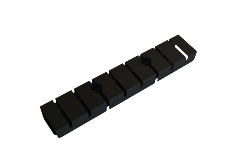 Kovový káblový organizér 440 mm - Farba: RAL 9005 čierna
