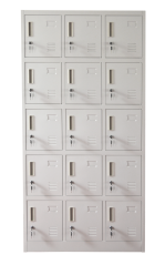 Šatní skříňka s 15 boxy 1850 mm x 900 mm x 400 mm