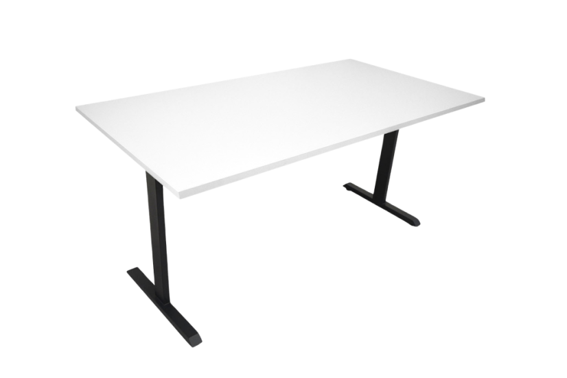 Kancelářský stůl 1400 x 700 mm - Barva desky: bílá, Barva podnože: černá