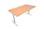 Kancelársky stôl 1400 x 700 mm - Farba dosky: buk, Farba podnože: biela