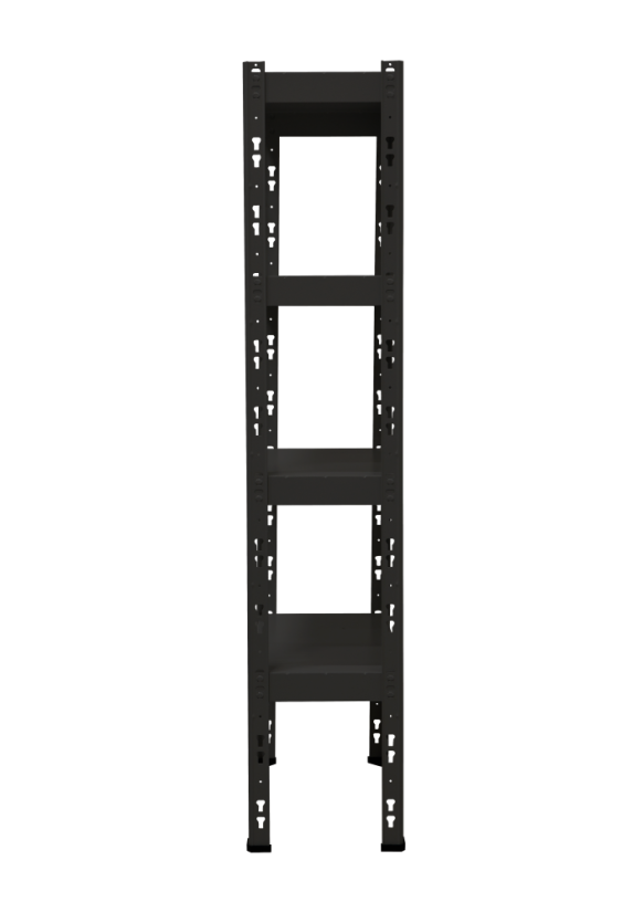 Kovový policový regál 1500 x 750 x 300 mm, nosnost police 335 kg - Barva: RAL 5015 modrá, Počet polic: 4