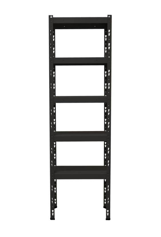 Kovový policový regál 2000 x 600 x 400 mm, nosnost police 335 kg - Barva: RAL 7035 šedá, Počet polic: 5
