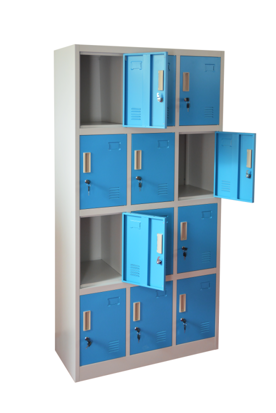 Šatníková skrinka s 12 boxmi 1850 mm x 900 mm x 400 mm