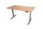 Polohovací stůl dvoumotorový - stolová deska 1400x700x25 mm - Barva desky: Buk, Barva podnože: Černá