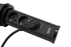 Zásuvkový box výsuvný - 3x 230V zásuvka, bezdrátová nabíječka