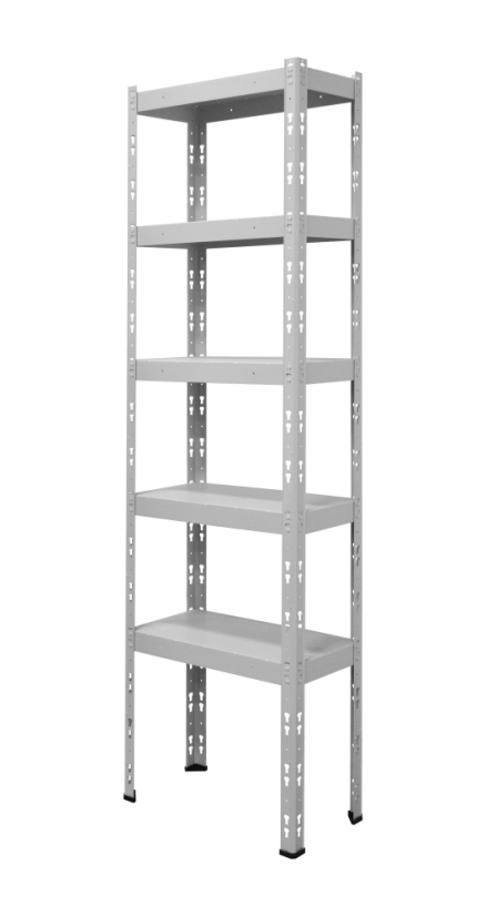 Kovový policový regál  2000 x 600 x 300 mm, nosnosť police 335 kg - Farba: RAL 7035 sivá, Počet polic: 6