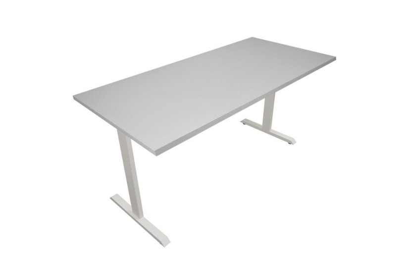 Kancelársky stôl 1400 x 700 mm - Farba dosky: buk, Farba podnože: biela