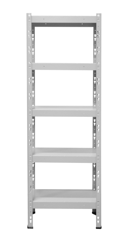 Kovový policový regál 1800 x 750 x 400 mm, nosnosť police 335 kg - Farba: RAL 7035 sivá, Počet polic: 4