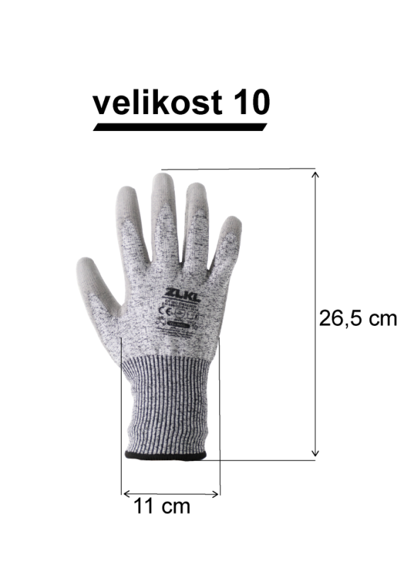 Protiporézne rukavice - Veľkosť: 10 (XL)
