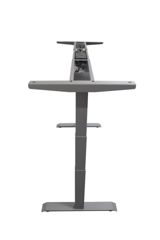 Dvoumotorová nastavitelná stolová podnož - šedá