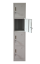 Šatníková skrinka so 4 boxmi 1850 mm x 380 mm x 450 mm - Farba: RAL 7035 sivá