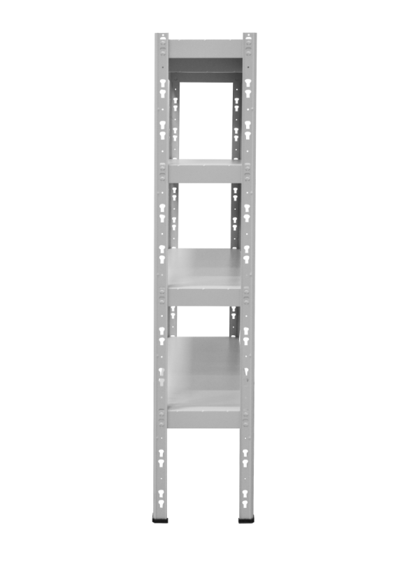 Kovový policový regál 1500 x 1000 x 400 mm, nosnosť police 335 kg - Farba: RAL 7035 biela, Počet polic: 4