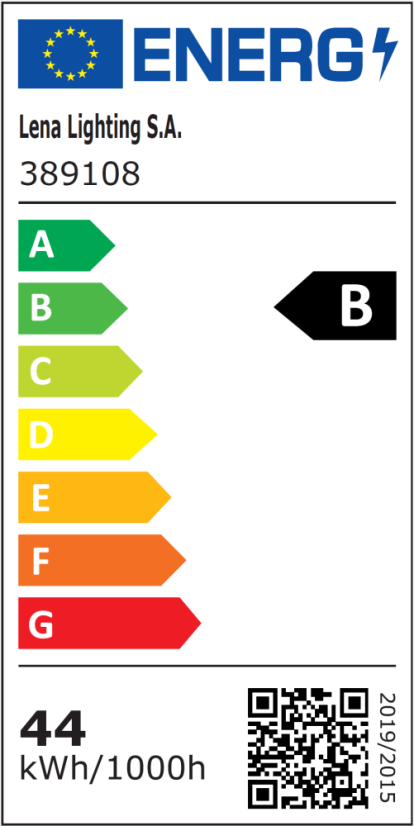 Energetický štítek LED průmyslové svítidlo