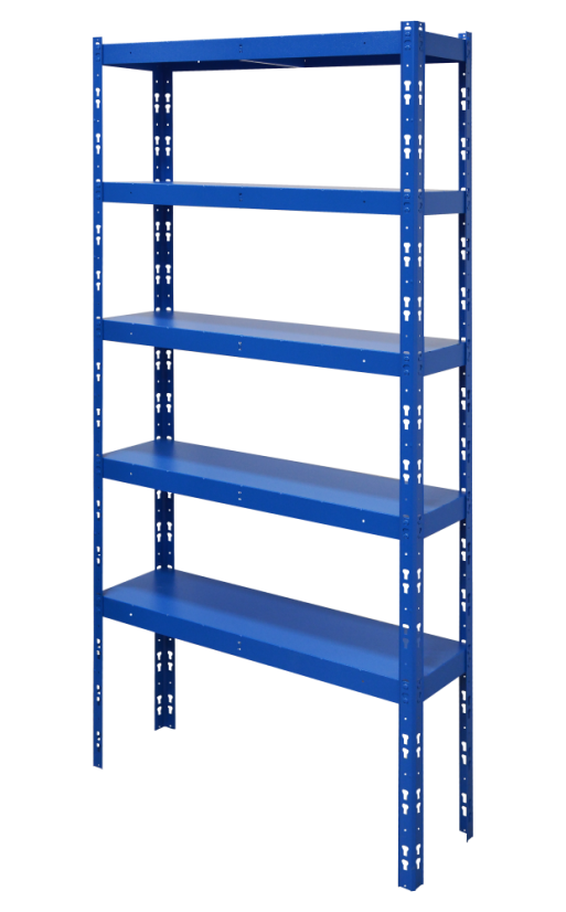 Kovový policový regál 2000 x 1000 x 400 mm, nosnosť police 335 kg - Farba: RAL 7016 antracit, Počet polic: 5