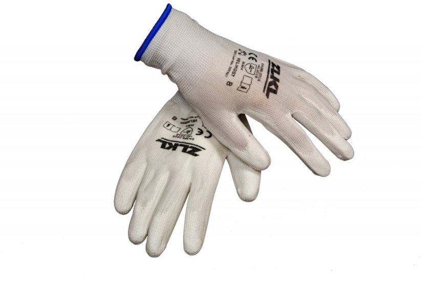 Pracovní nylonové rukavice s ochrannou vrstvou