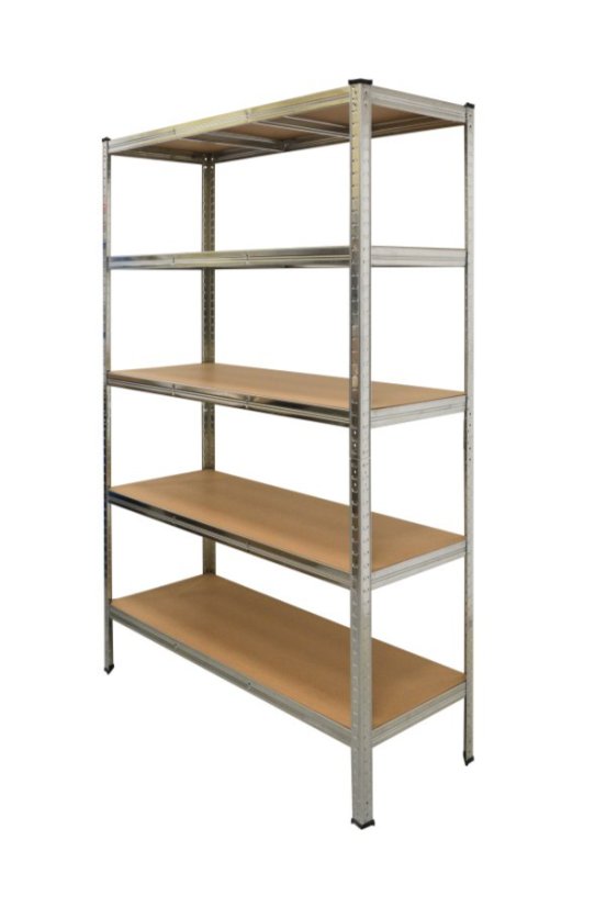Kovový regál s MDF policami  1800 x 1200 x 450 mm, nosnosť police 125 kg