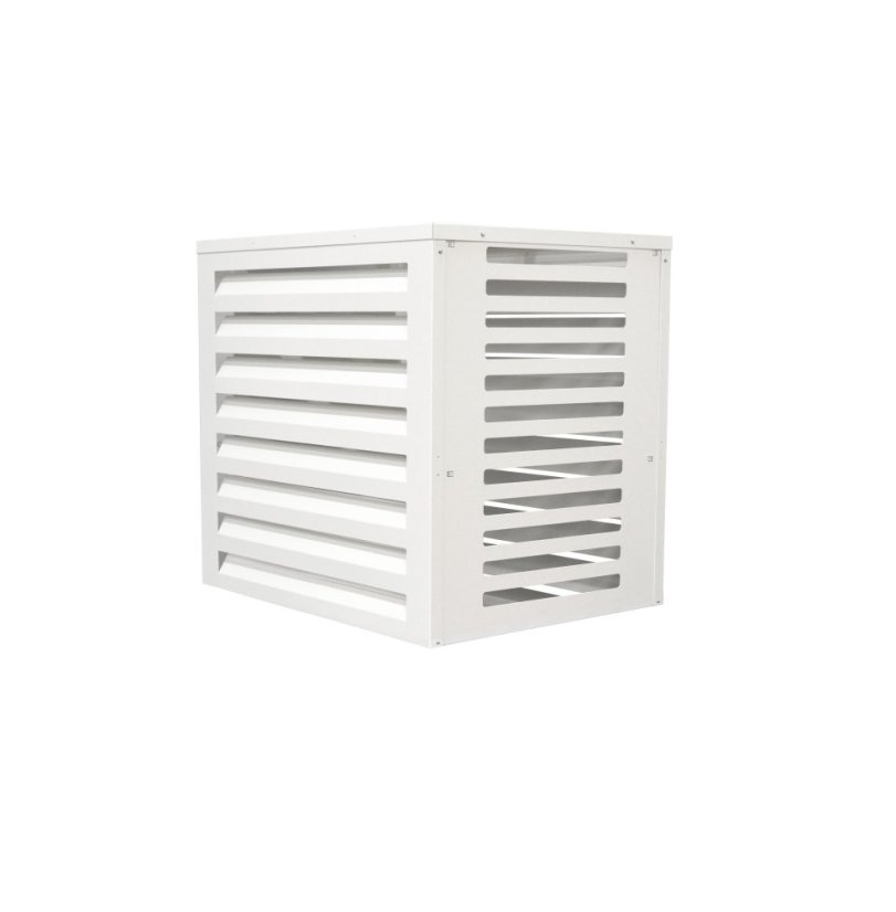 Kryt klimatizácie a jednotky tepelného čerpadla na zem biely veľ. M