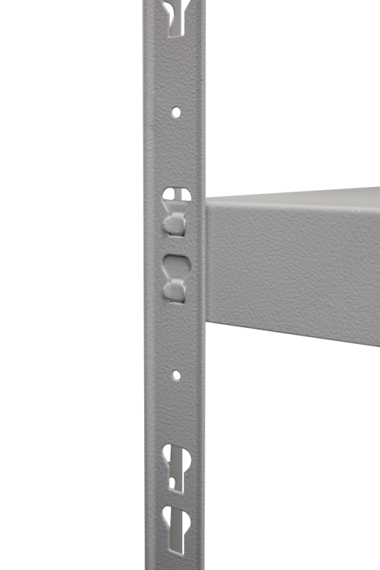 Kovový policový regál 1500 x 1000 x 400 mm, nosnosť police 335 kg - Farba: RAL 7035 biela, Počet polic: 4