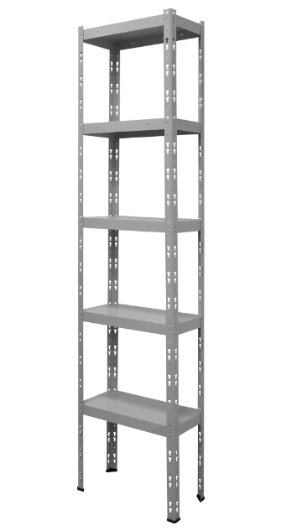 Kovový policový regál 2500 x 750 x 400 mm, nosnost police 335 kg - Barva: RAL 7035 šedá, Počet polic: 4