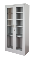 Kancelářská kovová skříň prosklená 1850 x 900 x 400 mm