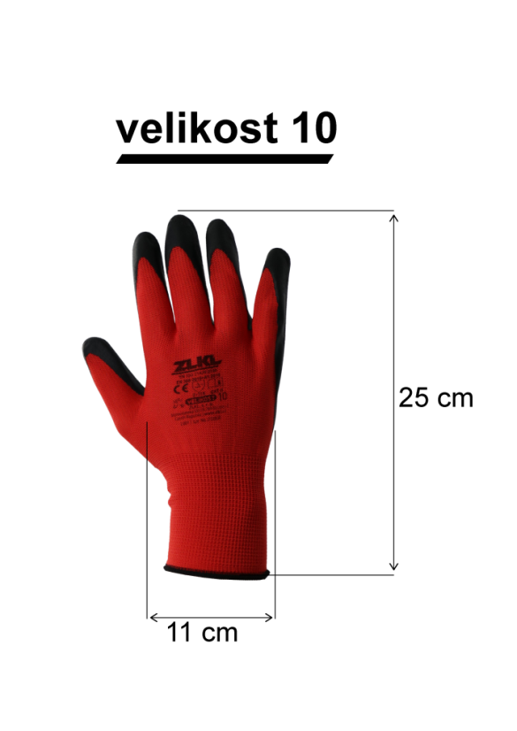 Pracovní rukavice červené