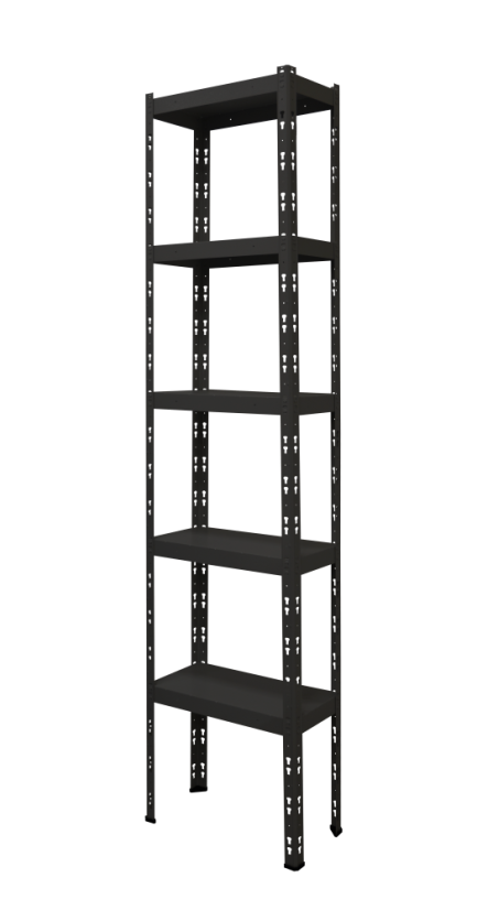 Kovový policový regál 2500 x 600 x 400 mm, nosnost police 335 kg - Barva: RAL 7016 antracit, Počet polic: 4