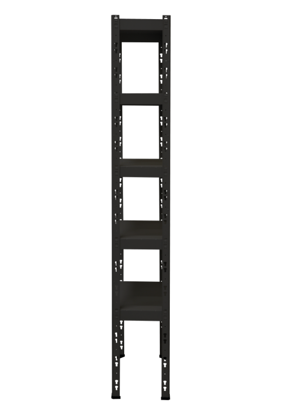 Kovový policový regál 2000 x 600 x 400 mm, nosnost police 335 kg - Barva: RAL 7035 šedá, Počet polic: 5