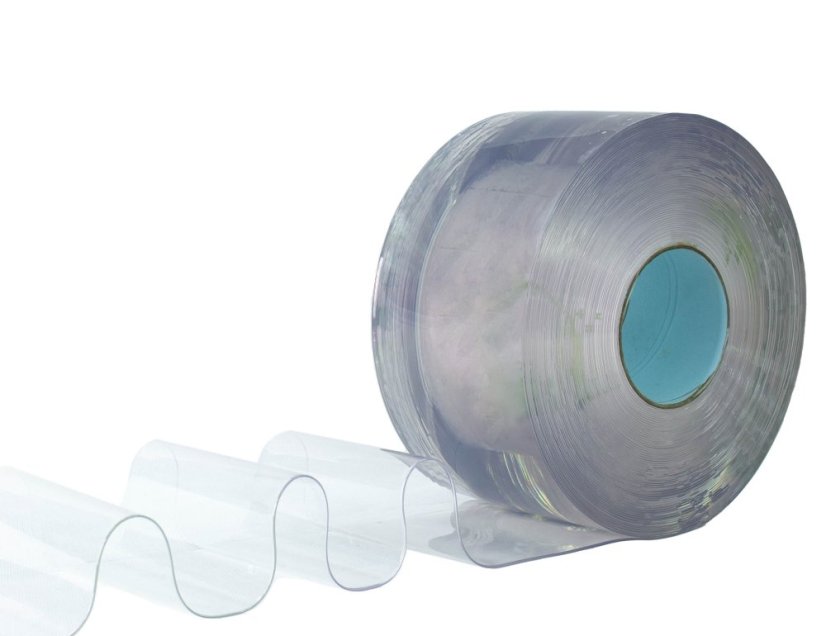 Lamelová clona MRAZÍRENSKÁ, PVC, délka 25 m, šířka 300 mm, tloušťka 3 mm, čirá, hladká, bez odstínu
