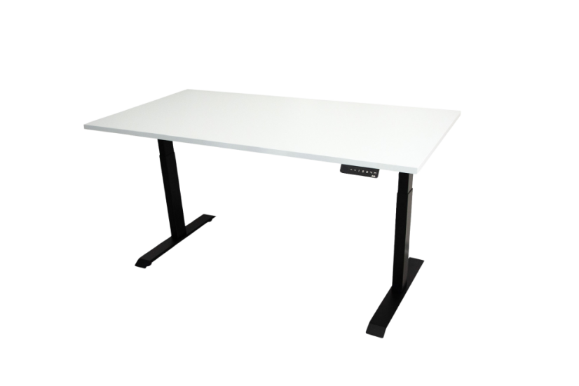 Polohovací stôl dvojmotorový 1600 x 800 mm - Farba dosky: buk, Farba podnože: šedá