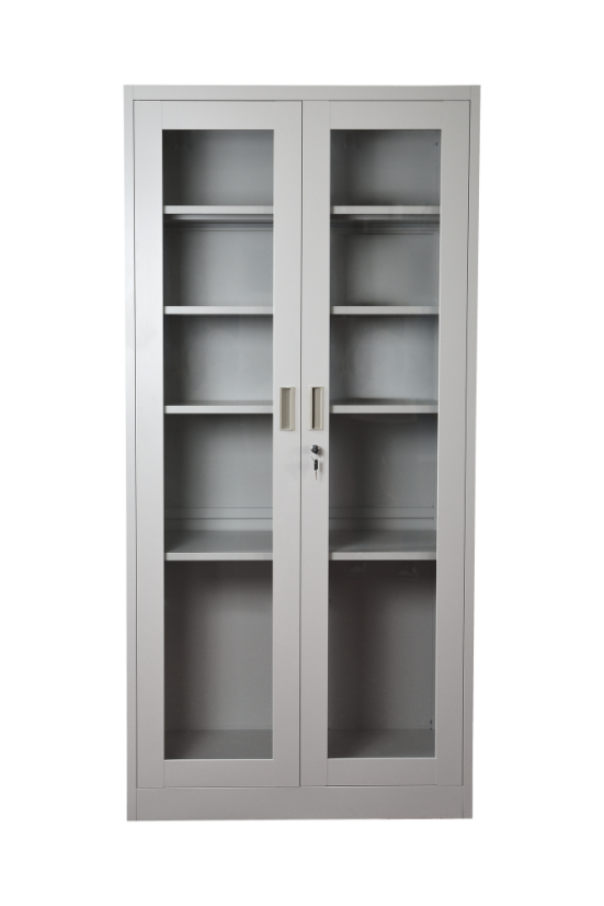 Kancelářská kovová skříň prosklená 1850 x 900 x 400 mm