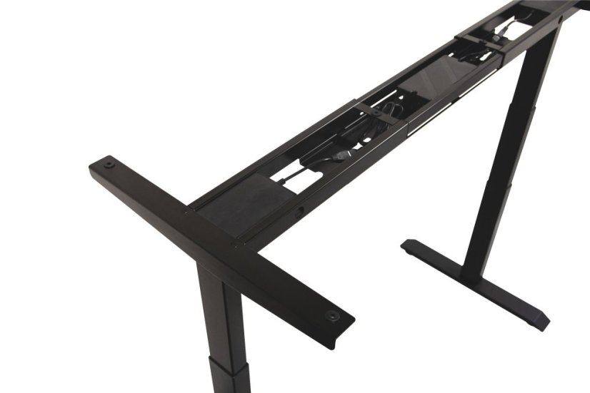 Dvoumotorová nastavitelná stolová podnož - černá