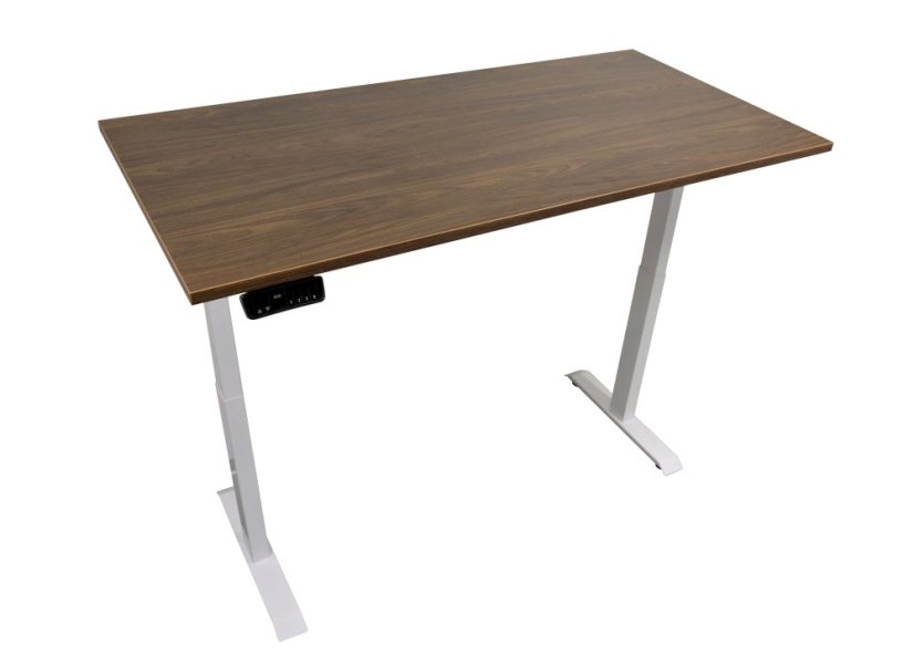 Polohovací stůl jednomotorový 1400 x 700 mm - Barva podnože: RAL 9010 bílá, Barva desky: bílá