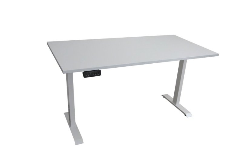 Polohovací stůl jednomotorový 1400 x 700 mm - Barva podnože: RAL 9010 bílá, Barva desky: bílá