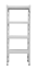 Kovový policový regál 1500 x 750 x 300 mm, nosnost police 335 kg - Barva: RAL 5015 modrá, Počet polic: 4