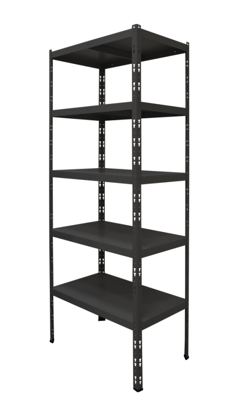 Kovový policový regál 2500 x 750 x 600 mm, nosnost police 335 kg - Barva: RAL 7035 šedá, Počet polic: 6