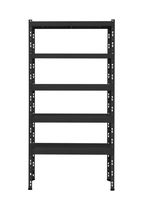 Kovový policový regál 2000 x 1000 x 400 mm, nosnosť police 335 kg - Farba: RAL 7016 antracit, Počet polic: 5