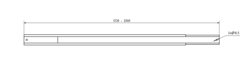 Flexibilná nárazová zábrana pre steny a regály 1235–2000 mm