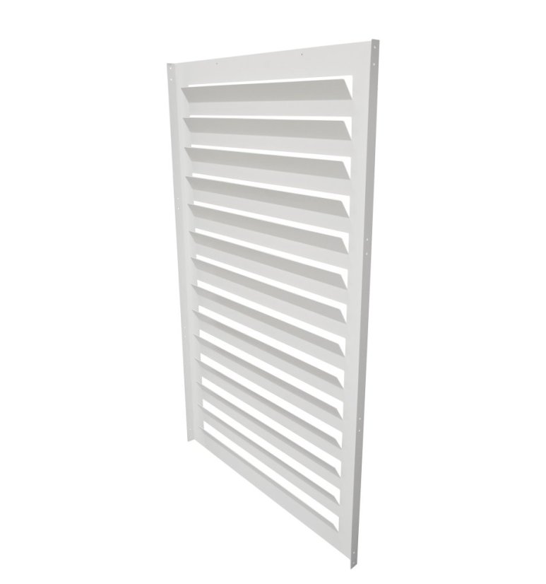 Kryt klimatizácie a jednotky tepelného čerpadla na zem biely veľ. L