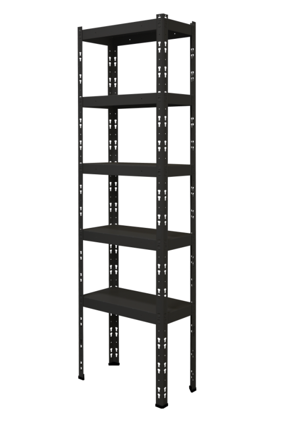Kovový policový regál 2000 x 600 x 400 mm, nosnost police 335 kg - Barva: RAL 7035 šedá, Počet polic: 5