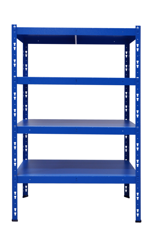 Kovový policový regál 1500 x 750 x 600 mm, nosnost police 335 kg - Barva: RAL 5015 modrá, Počet polic: 6