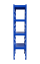 Kovový policový regál 1500 x 750 x 300 mm, nosnost police 335 kg - Barva: RAL 5015 modrá, Počet polic: 4