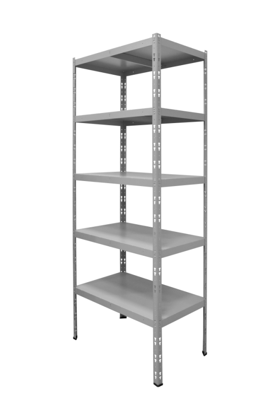 Kovový policový regál 2500 x 750 x 600 mm, nosnost police 335 kg - Barva: RAL 7035 šedá, Počet polic: 4