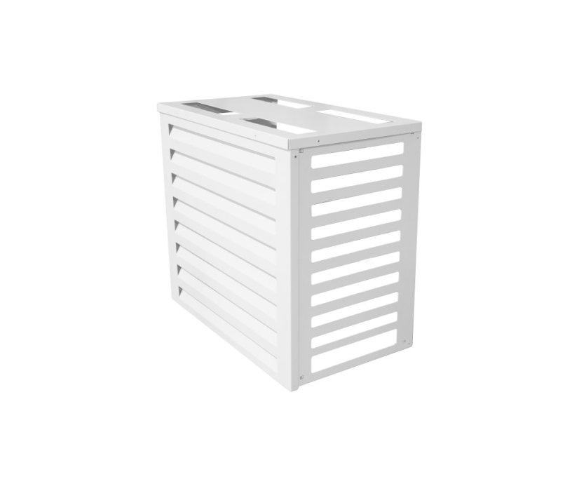 Kryt klimatizace a jednotky tepelného čerpadla na zeď bílý vel. M