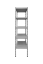 Kovový policový regál 2500 x 750 x 600 mm, nosnost police 335 kg - Barva: RAL 7035 šedá, Počet polic: 6