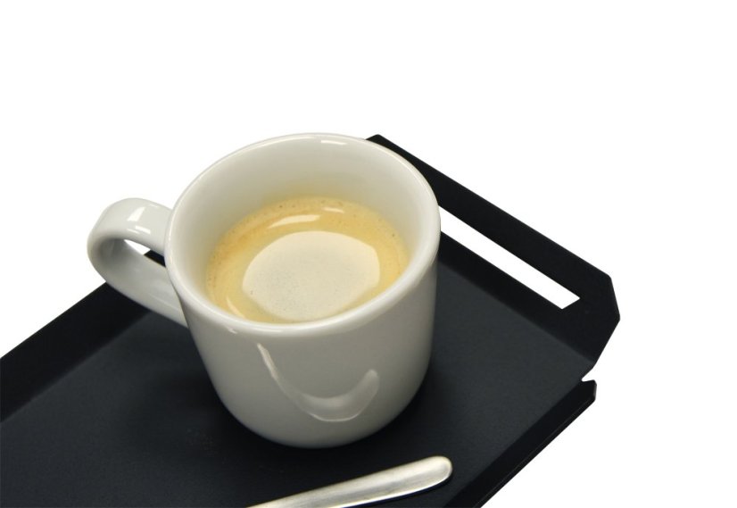 Servírovací hliníkový tácek stohovatelný černý