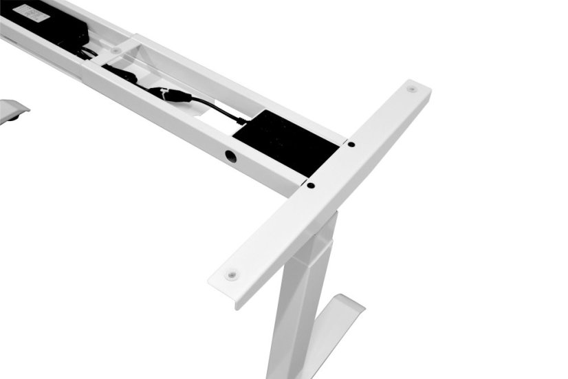 Dvoumotorová nastavitelná stolová podnož - bílá
