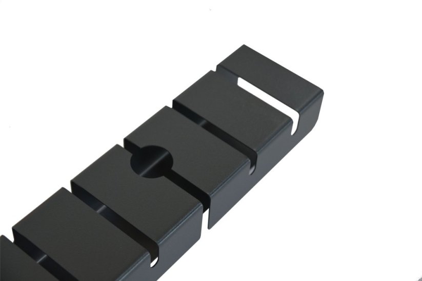 Kovový kabelový organizér 440 mm - Barva: Antracitová