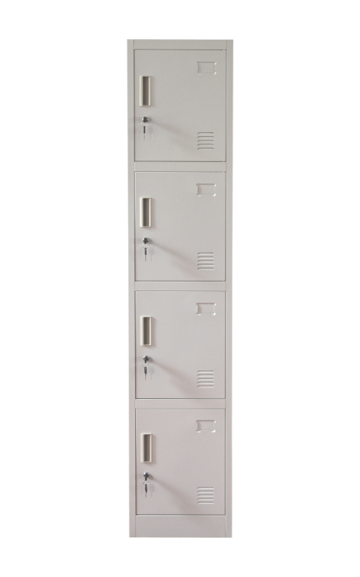 Šatní skříňka se 4 boxy 1850 mm x 380 mm x 450 mm - Barva: RAL 7035 šedá