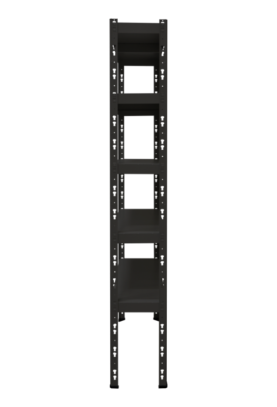 Kovový policový regál 2000 x 1000 x 400 mm, nosnosť police 335 kg - Farba: RAL 7016 antracit, Počet polic: 5
